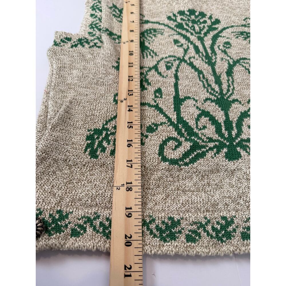 Vintage Cullinane Thistle Botanical Sweater Vest Medium 100% Cotton USA - Picture 6 of 7